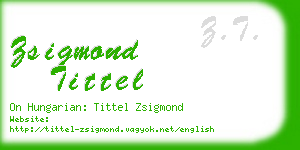 zsigmond tittel business card